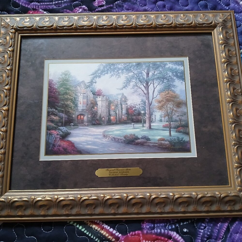THOMAS KIRKADE  " Beyond the Summer Gate" Collector's Society Framed Print